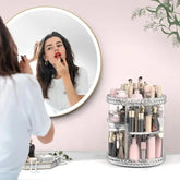 360° Rotating Acrylic Makeup Organizer Stand – Multi-Layer Cosmetic Storage