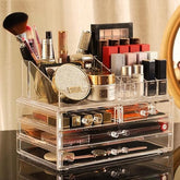 Acrylic Cosmetic Organizer with Drawer – Transparent Makeup Storage Box