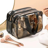 Women’s Transparent Waterproof Travel Wash Bag – Large Capacity Makeup & Toiletry Organizer