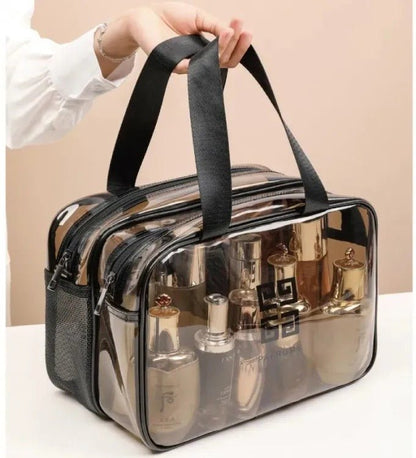 Women’s Transparent Waterproof Travel Wash Bag – Large Capacity Makeup & Toiletry Organizer
