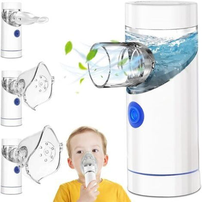 Portable Mesh Nebulizer Machine for Kids & Adults – Handheld Inhaler for Home & Travel