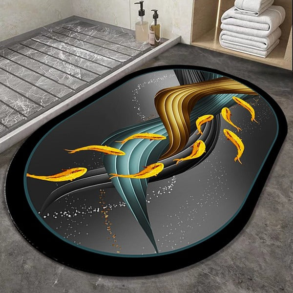 2PC Anti‑Slip Bathroom Mat – Fast‑Drying, Water‑Absorbent Floor Mat (Large 2.25 x 1.5 ft)