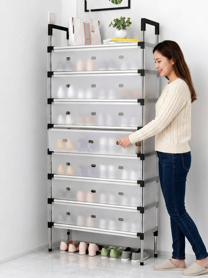 Dustproof Shoe Rack Organizer – 4 to 7 Layer Waterproof Stand for Home