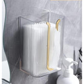 Leeseph Hanging Tissue Box Cover – Wall-Mounted Acrylic Tissue Holder with Gold Accent