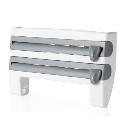 4‑in‑1 Kitchen Wall Organizer – Foil Wrap, Cling Film & Tissue Holder