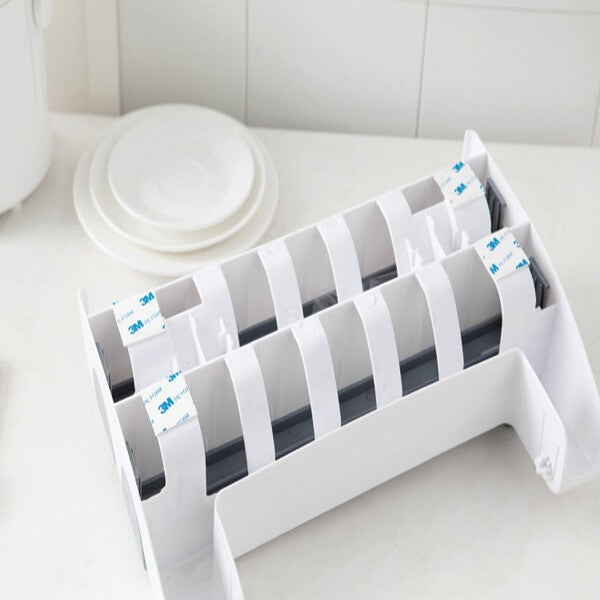 4‑in‑1 Kitchen Wall Organizer – Foil Wrap, Cling Film & Tissue Holder