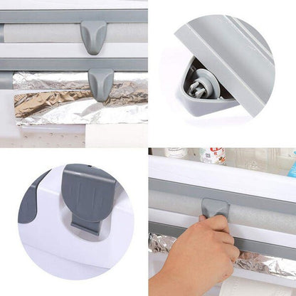 4‑in‑1 Kitchen Wall Organizer – Foil Wrap, Cling Film & Tissue Holder