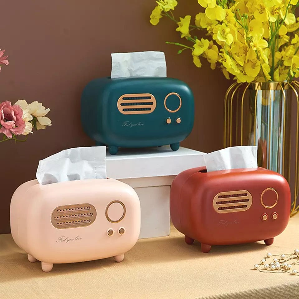Vintage Radio Style Tissue Box