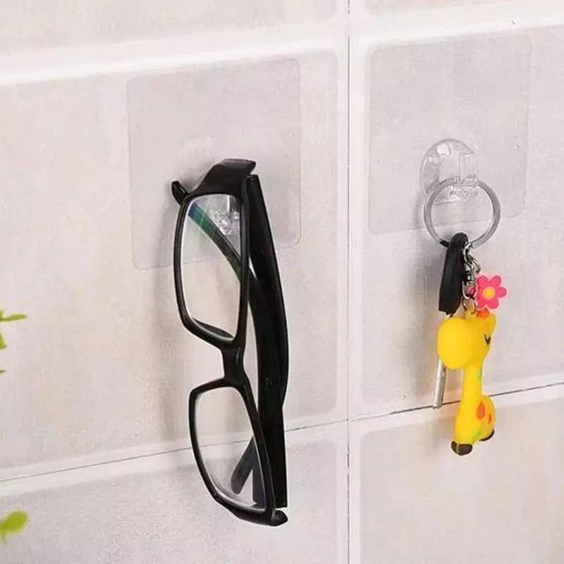 Pack of 10 Transparent Wall Hanger, Punch-free Invisible Wall Hook, Strong Adhesive Seamless Wall Hooks