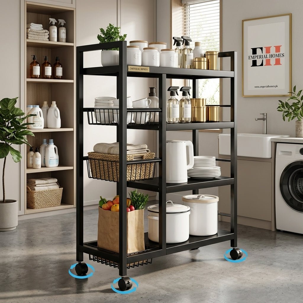 Multi-Functional Kitchen Storage Rack – Counter & Cabinet Organizer - Emperial Homes