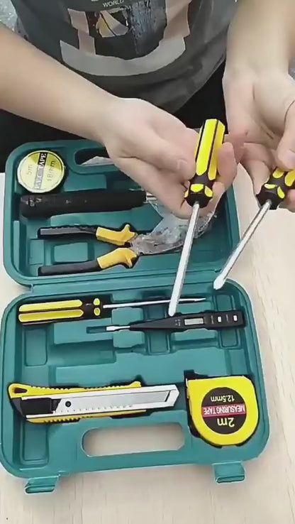 8 in 1 Professional Tool Kit with Storage Box | DIY, Household & Office Repair