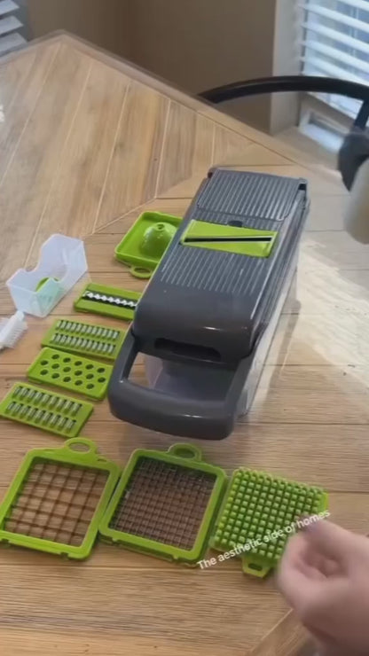 16-in-1 Multifunctional Vegetable Cutter – Chopper, Slicer & Grater