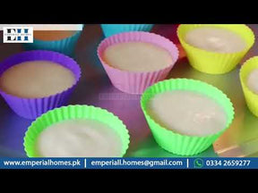 6 Pcs Silicone Cup Cake Mold