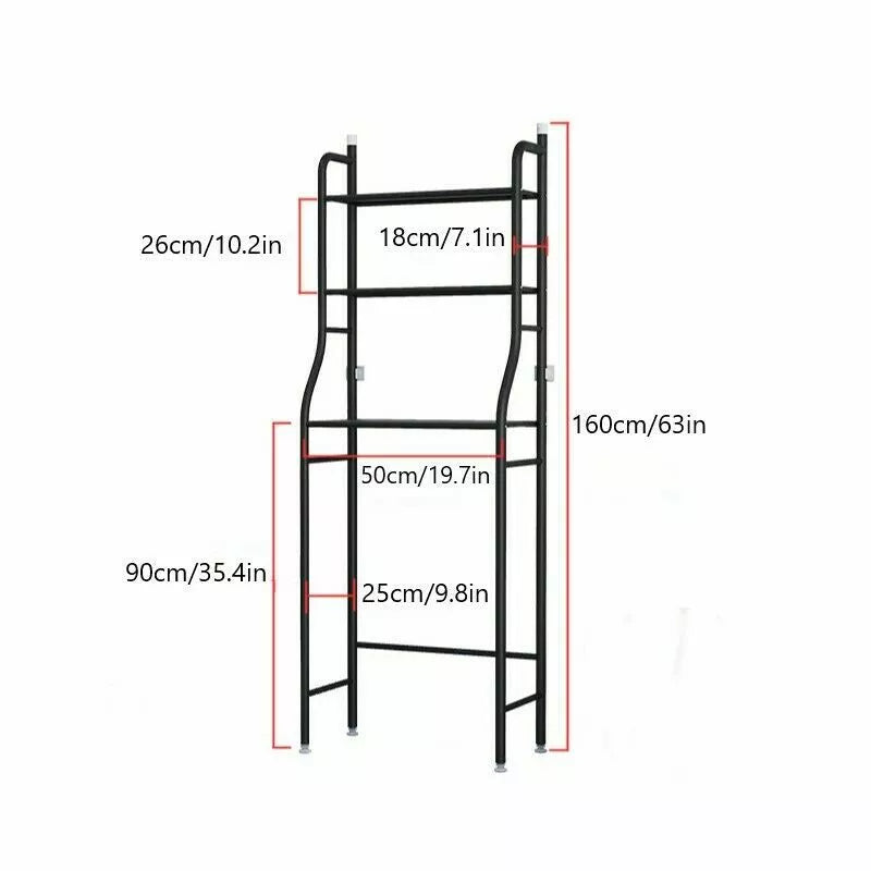 3-Tier Over Toilet Storage Rack & Bathroom Organizer | Emperial Homes