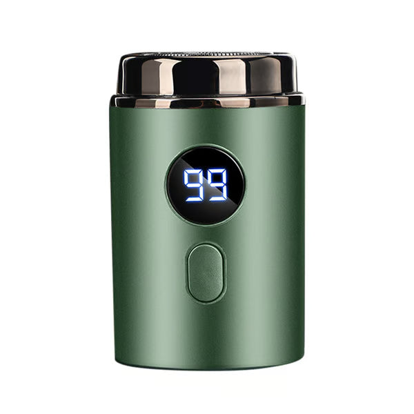 Portable Electric Mini Shaver – Rechargeable Pocket Razor with Digital Display for Men