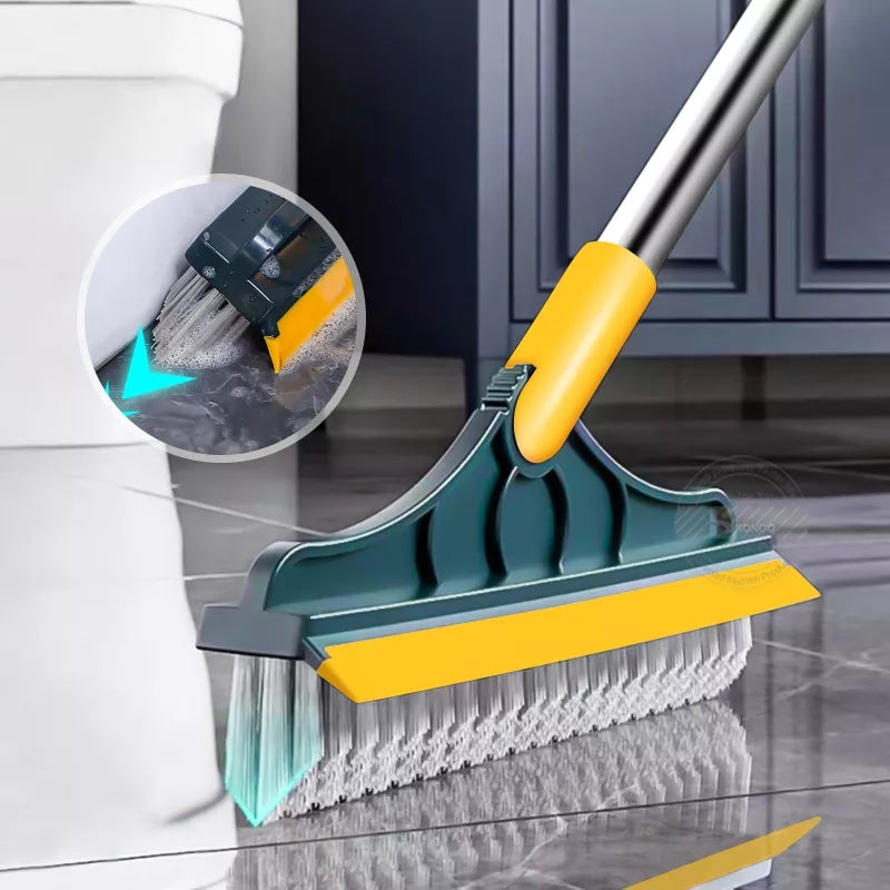 2 In 1 Floor Scrub Brush Rotating With Long Handle