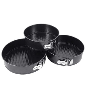 Mix Cart Round Non Stick Cake Pan Bakeware Cake Mold 3 PC Set