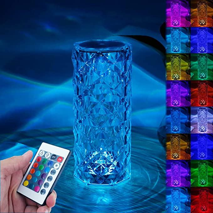 Diamond LED Crystal Table Touch Lamp