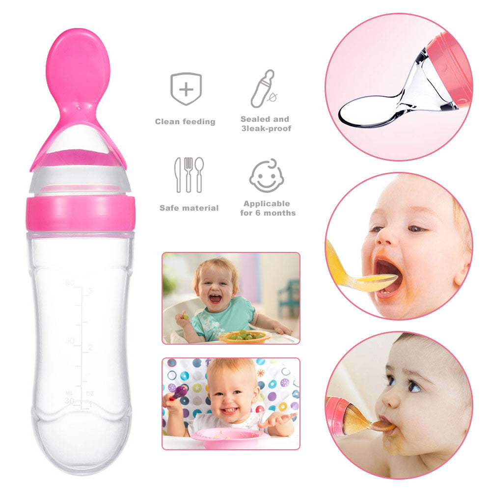 Spoon Feeder, Pacifier with Baby Knee Pad (3 in 1 Deal)