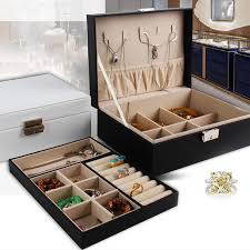 Large Leather Jewelry Storage Box